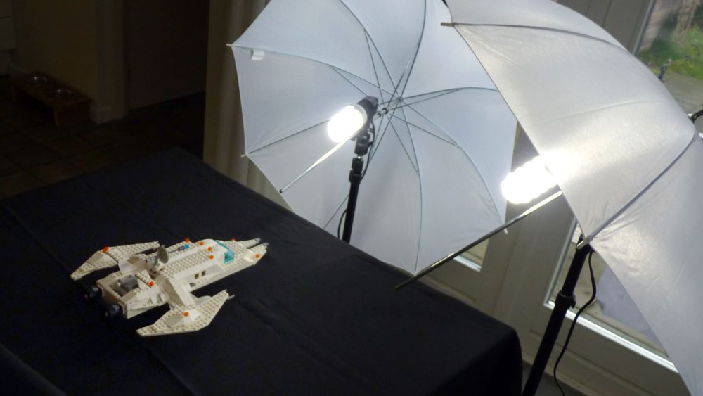 LEGO ruimteschip photoshoot